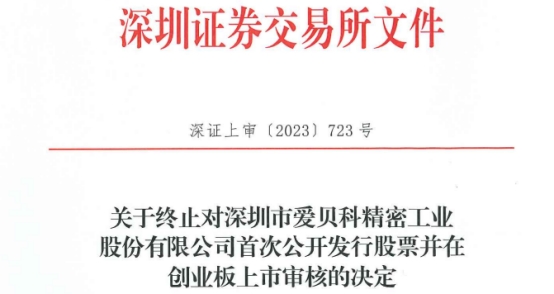 爱贝科终止深交所创业板IPO 原拟募资68亿元(图1)